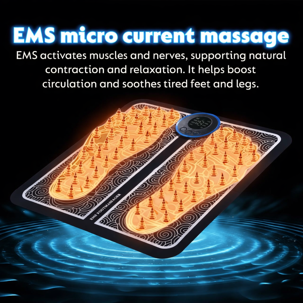 RelaxPulse™ Electric Foot Massager Pad with 8 Modes & 19 Intensity Levels