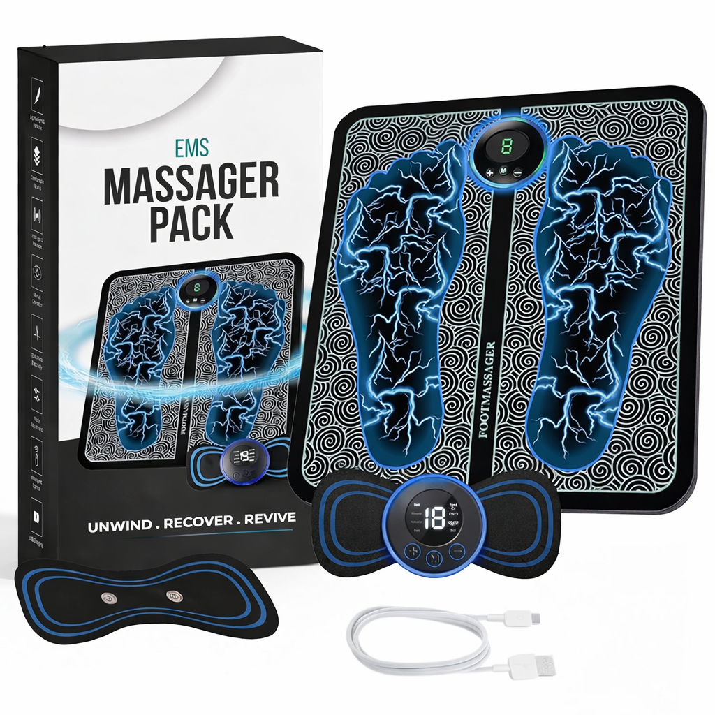 RelaxPulse™ Electric Foot Massager Pad with 8 Modes & 19 Intensity Levels