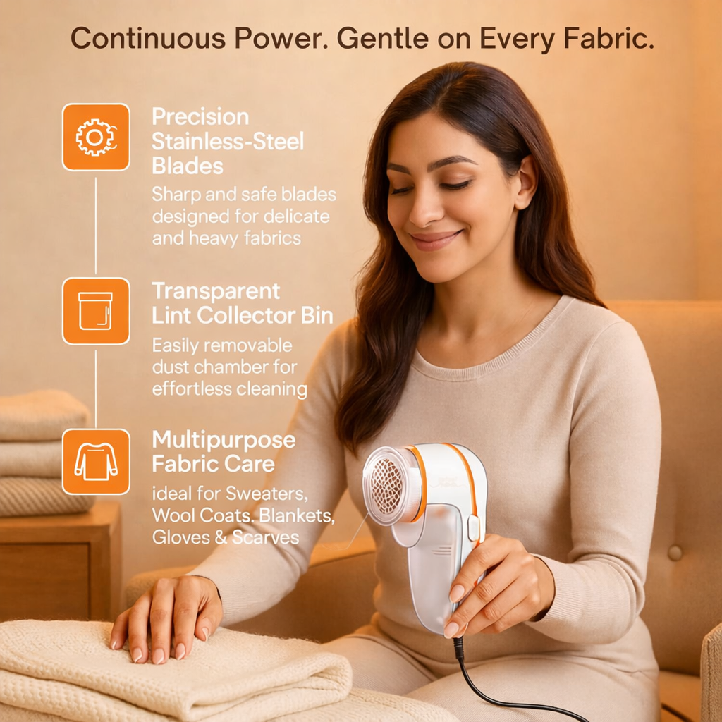 FabricCare Pro™ Electric Lint Remover with Rotary Blades