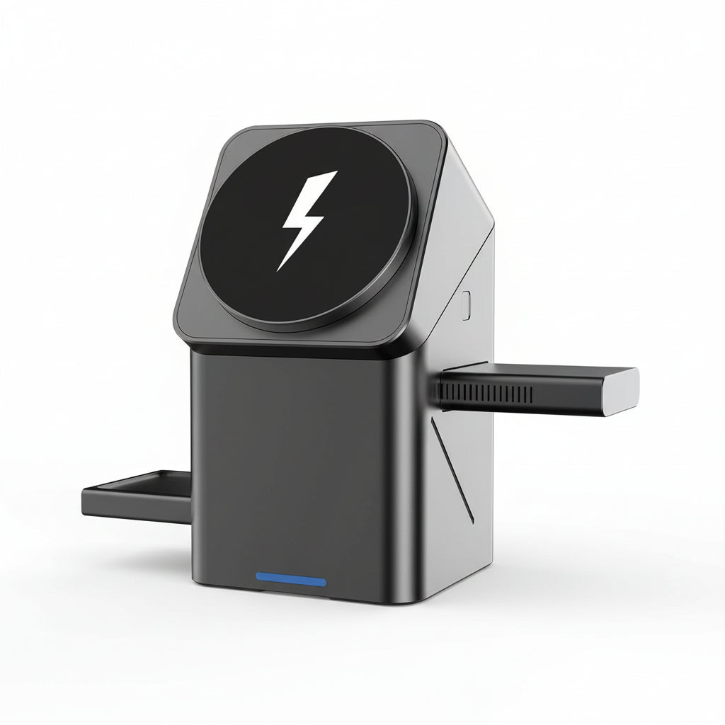 PowerDock™ 3-in-1 Wireless Charging Station for Phone, Smartwatch & Earbuds